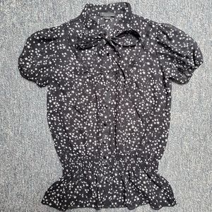 Forever 21 Sheer Star Print Top (NWOT)